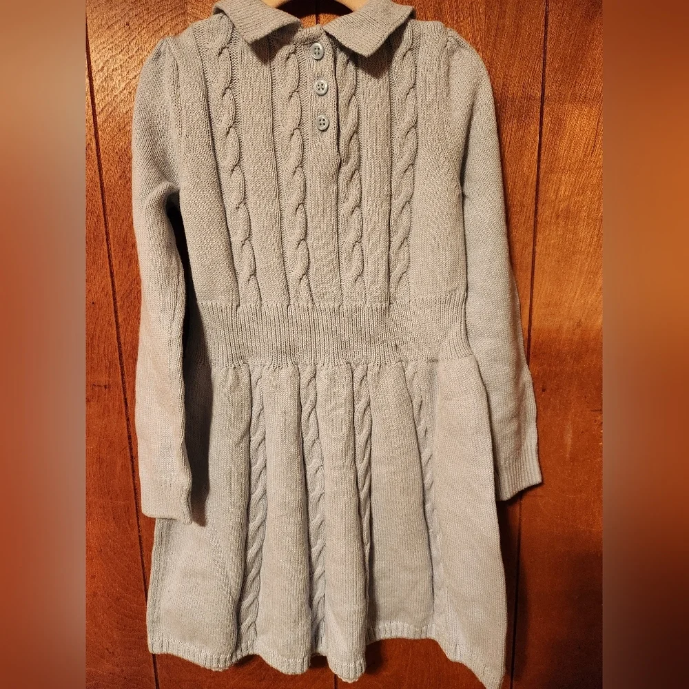 Gymboree Light Blue Cable Knit Sweater Dress, Size 6, NWT